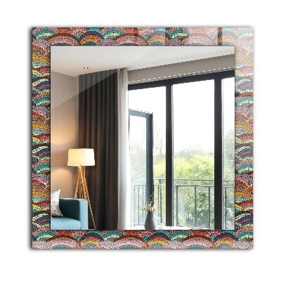 Printed mirror Colorful Arches Waves