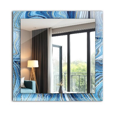 Decorative mirror Abstract blue pattern