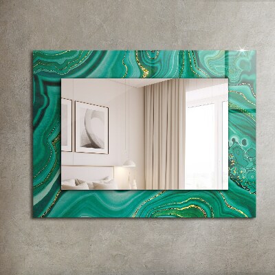 Wall mirror decor Abstract green texture