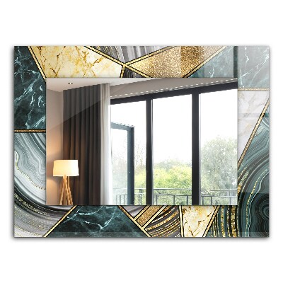 Mirror frame with print Abstract geometric patterns