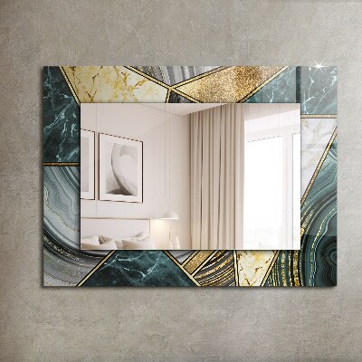 Mirror frame with print Abstract geometric patterns