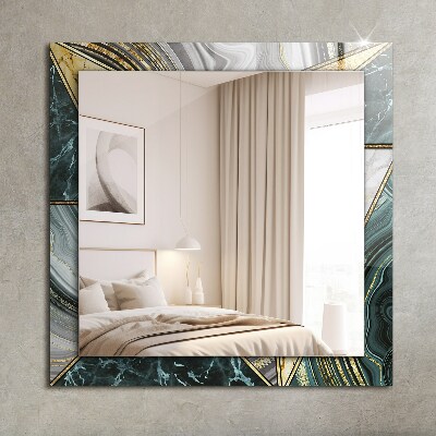 Mirror frame with print Abstract geometric patterns