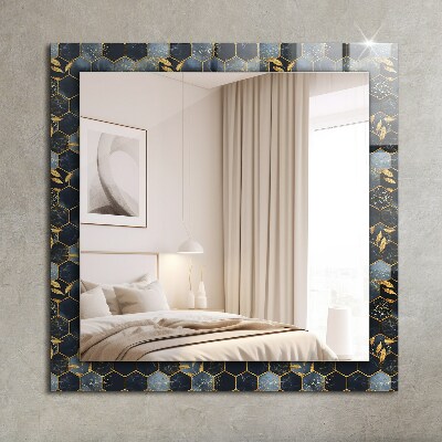 Decorative mirror Hexagonal leaves