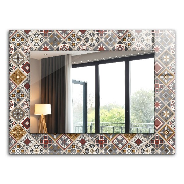 Printed mirror Colorful tile patterns