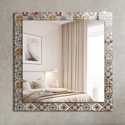 Printed mirror Colorful tile patterns