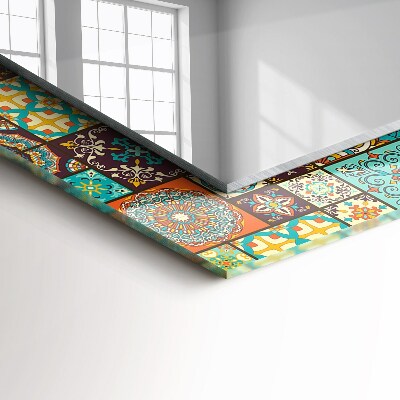 Wall mirror design Colorful tile mosaic