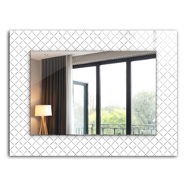 Decorative mirror Checkered line pattern