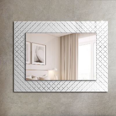 Decorative mirror Checkered line pattern