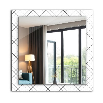 Decorative mirror Checkered line pattern