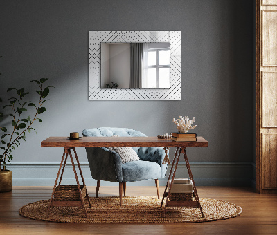 Decorative mirror Checkered line pattern