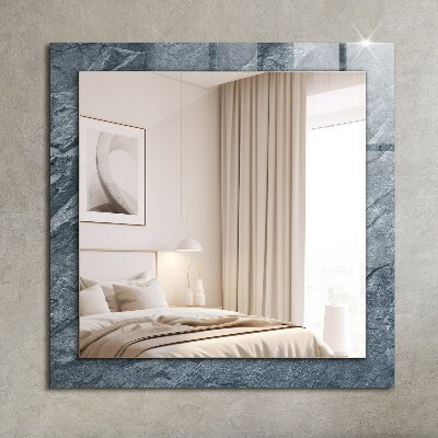 Mirror frame with print Rock textured stone