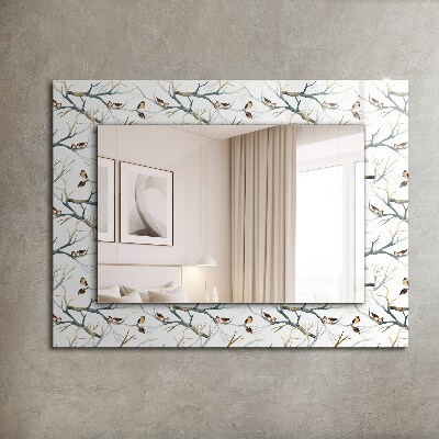 Wall mirror design Birds on branches