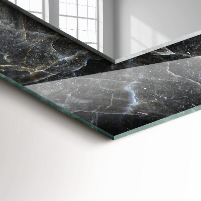 Decorative mirror Black marble veining