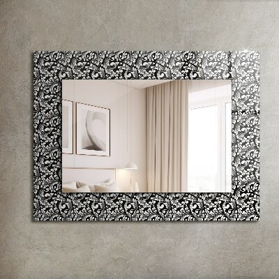 Wall mirror design Black and white ornaments