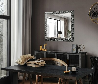 Wall mirror design Black and white ornaments