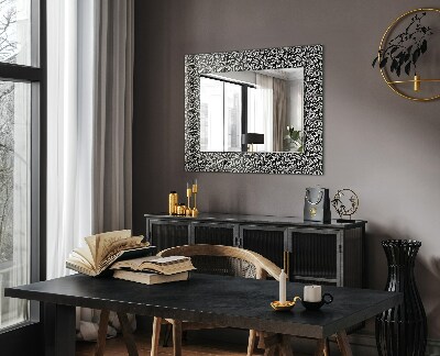 Wall mirror design Black and white ornaments