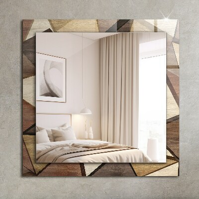 Printed mirror Wood geometric patterns