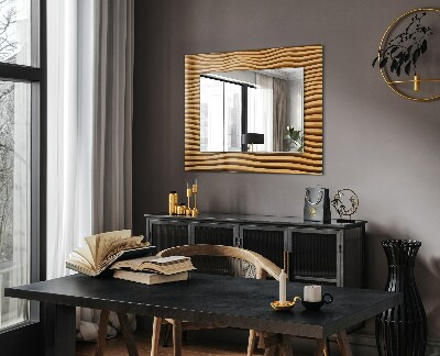 Wall mirror design Wood waves