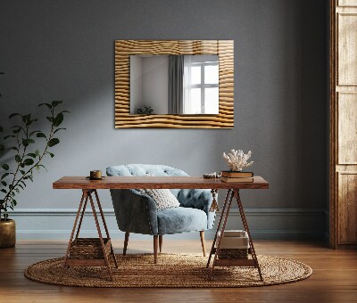 Wall mirror design Wood waves