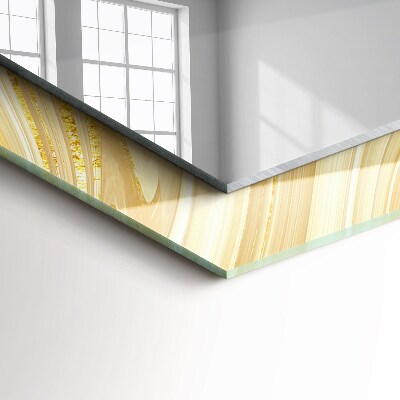 Wall mirror design Yellow abstract lines