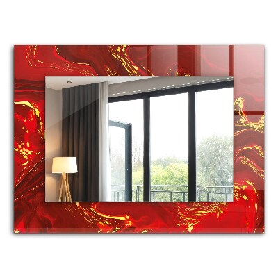 Decorative mirror Abstract red paint