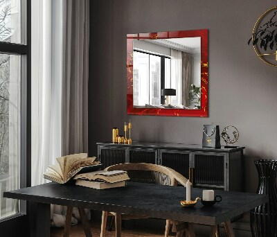 Decorative mirror Abstract red paint