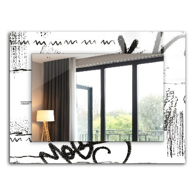 Wall mirror design Abstract Modern stencils