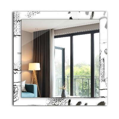 Wall mirror design Abstract Modern stencils