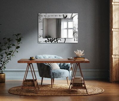 Wall mirror design Abstract Modern stencils