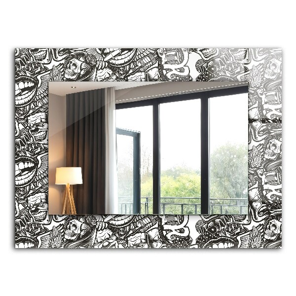 Decorative mirror Black and white patterns