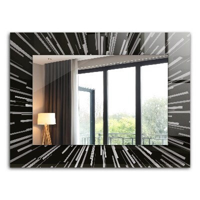 Mirror frame with print Light speed effect