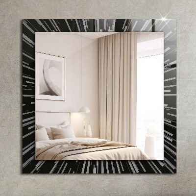 Mirror frame with print Light speed effect