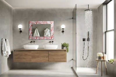 Wall mirror design Pink flamingos