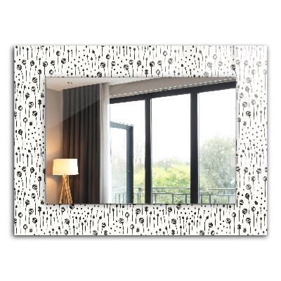 Mirror frame with print Minimalist Nature