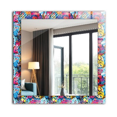 Wall mirror design Colorful abstract pattern