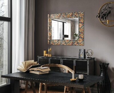 Decorative mirror Floral wallpaper pattern