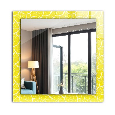 Wall mirror decor Lemon slices pattern