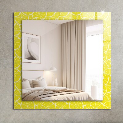 Wall mirror decor Lemon slices pattern