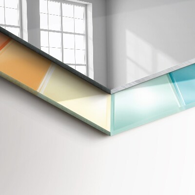 Wall mirror design Colorful light rays