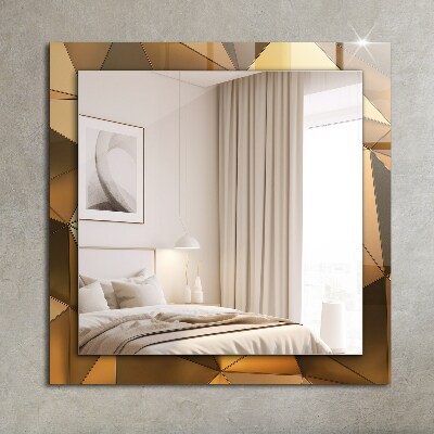 Printed mirror Golden geometric patterns