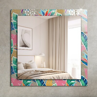 Decorative mirror Flowers and leaves