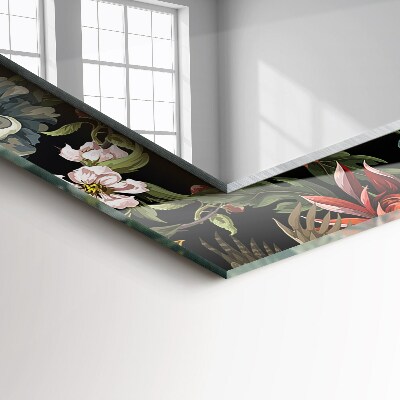 Wall mirror decor Flowers and birds