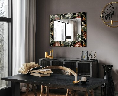 Wall mirror decor Flowers and birds