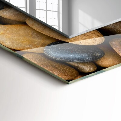 Mirror frame with print Colorful smooth stones