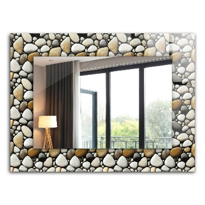 Wall mirror decor Stones pattern texture