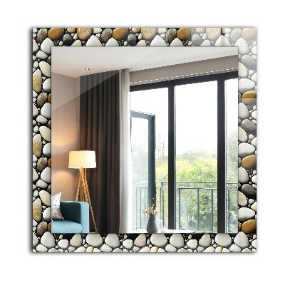 Wall mirror decor Stones pattern texture