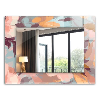 Decorative mirror Flowers pastel leaves