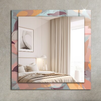 Decorative mirror Flowers pastel leaves