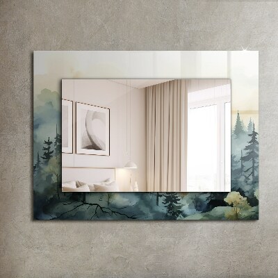 Decorative mirror Forest in fog