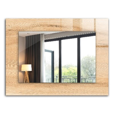 Printed mirror Wooden board texture